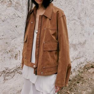 Free People Blair Vegan Suede Jacket
